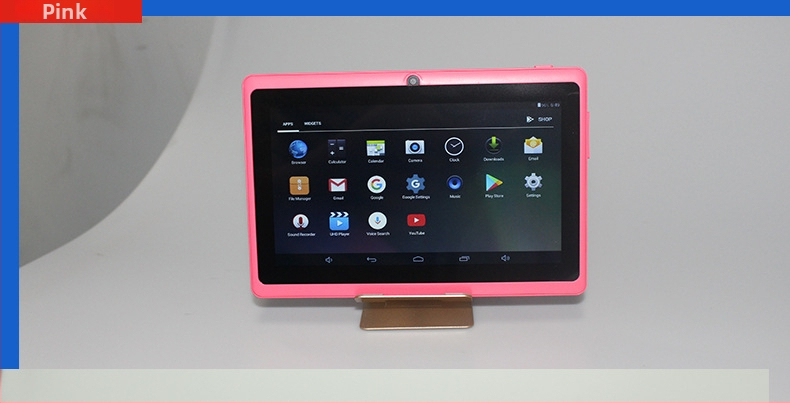 Bērnu planšetdators ar IPS ekrānu, Android OS, MTK četrkodolu procesors 1,5 GHz, 8 GB flash atmiņa, Wi‑Fi