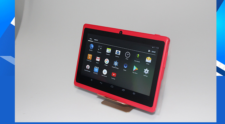 Bērnu planšetdators ar IPS ekrānu, Android OS, MTK četrkodolu procesors 1,5 GHz, 8 GB flash atmiņa, Wi‑Fi