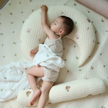 Újszülött pamut huzatú párna, PP gyapot töltet, hímzett varrás, skandináv stílus