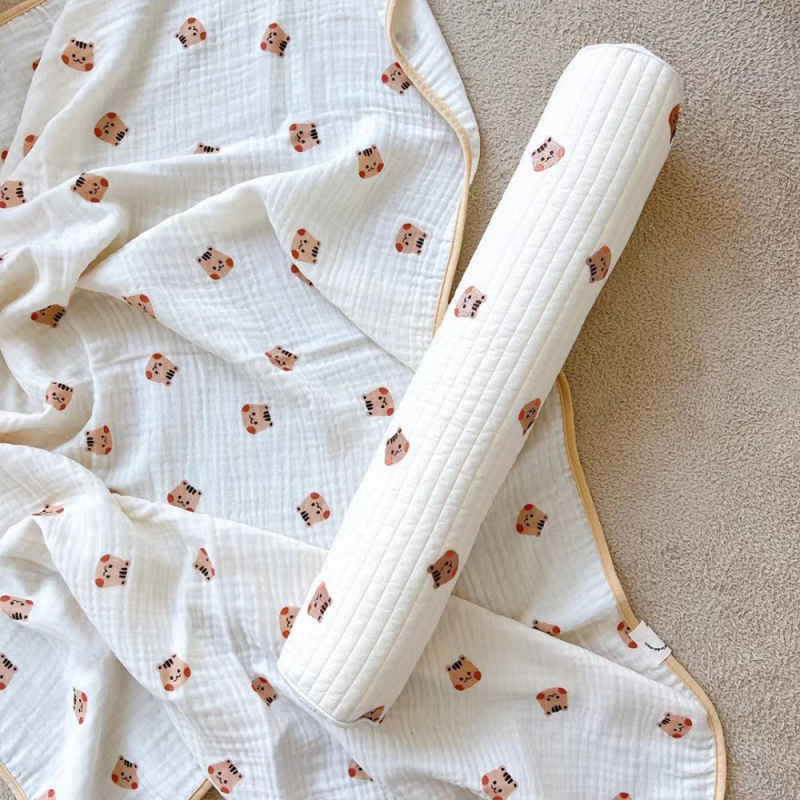 Újszülött pamut huzatú párna, PP gyapot töltet, hímzett varrás, skandináv stílus