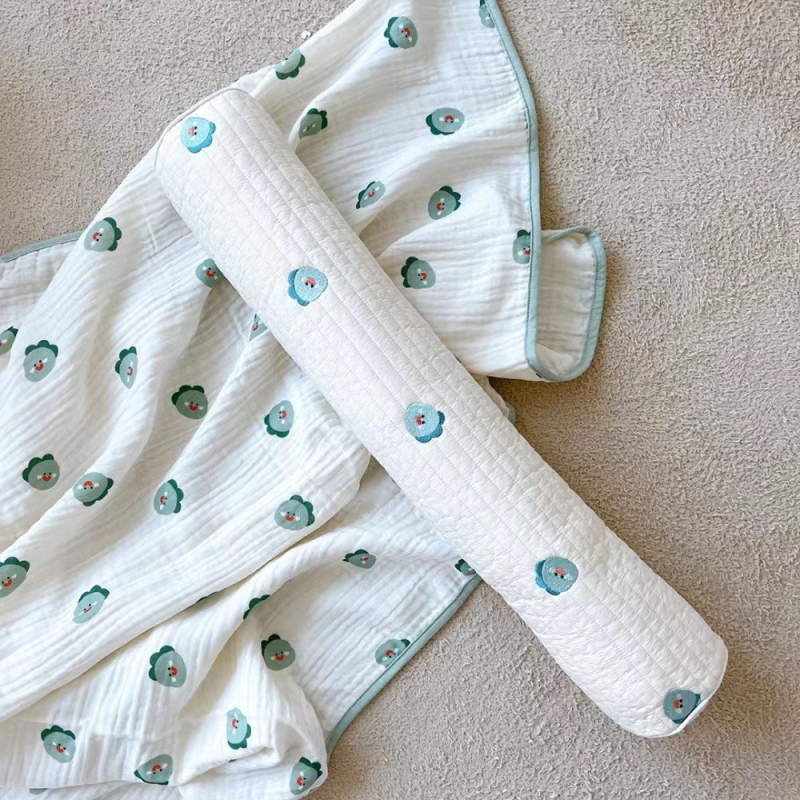 Újszülött pamut huzatú párna, PP gyapot töltet, hímzett varrás, skandináv stílus