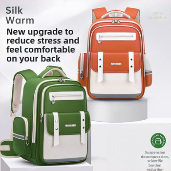 Lengva vandeniui atspari mokyklos kuprinė su stuburo apsauga ir oro pagalvėmis pečių diržuose – kvėpuojanti, su atšvaitinėmis saugumo detalėmis, 1–6 klasei.