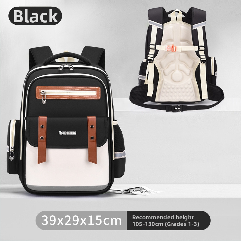 Lengva vandeniui atspari mokyklos kuprinė su stuburo apsauga ir oro pagalvėmis pečių diržuose – kvėpuojanti, su atšvaitinėmis saugumo detalėmis, 1–6 klasei.