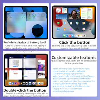 Kapacitivus stylus iPadui su magnetiniu įkrovimu, suderinamas su Apple Pencil 2-osios kartos, plastikinis korpusas, komplektas su laikymo dėžute