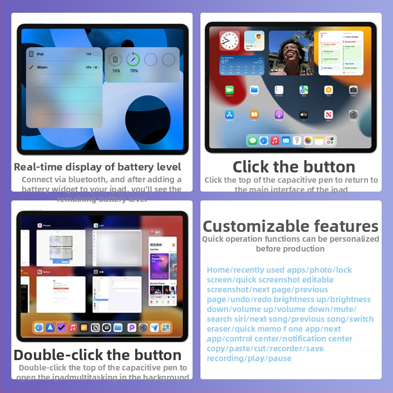 Kapacitīvais stiluss iPad ar magnētisku uzlādi, saderīgs ar Apple Pencil 2. paaudzi, plastmasas korpuss, komplekts uzglabāšanas kaste