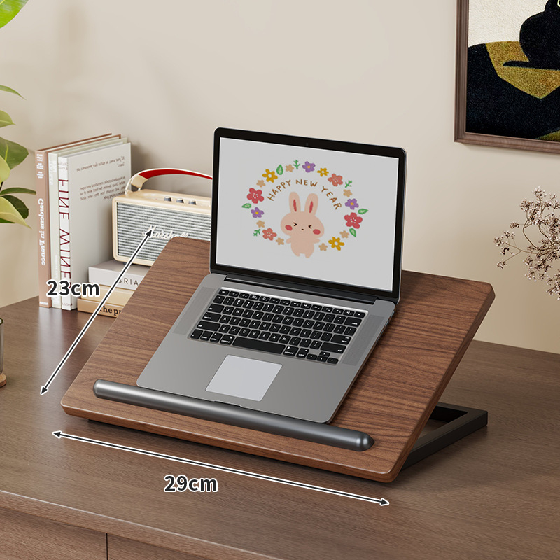 Suport reglabil pentru laptop și tabletă – suport de birou din lemn, model 2326298442773922304