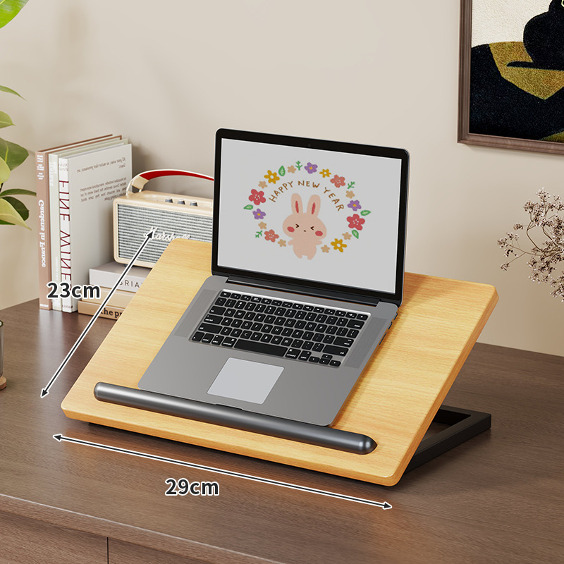 Suport reglabil pentru laptop și tabletă – suport de birou din lemn, model 2326298442773922304