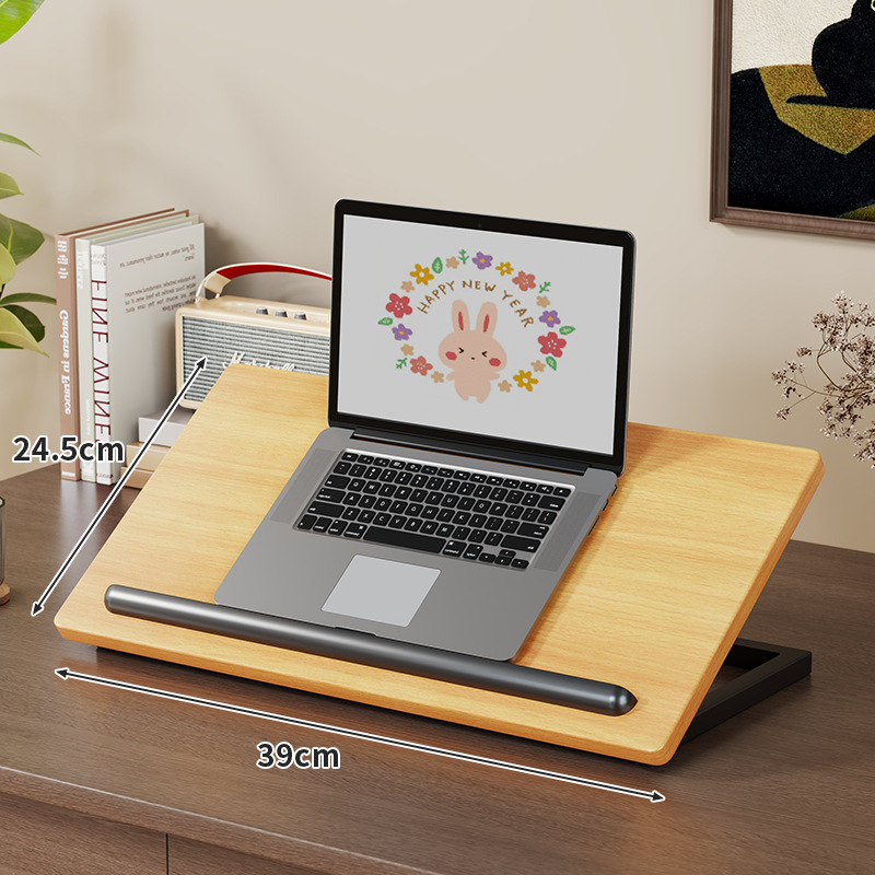 Suport reglabil pentru laptop și tabletă – suport de birou din lemn, model 2326298442773922304