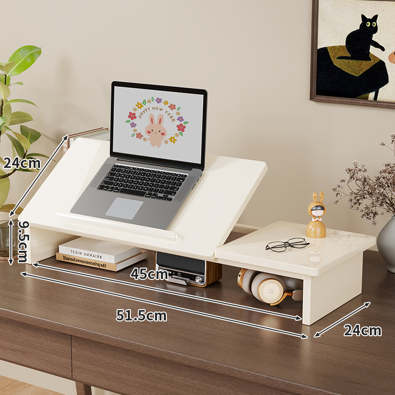 Suport reglabil pentru laptop și tabletă – suport de birou din lemn, model 2326298442773922304