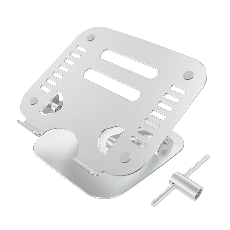 Portatīvā datora un planšetdatora statīvs ar pacelšanas un saliekšanas mehānismu, alumīnija sakausējums, modelis T602 | Svars 0,95 kg