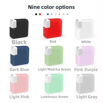 Siliconinis apsauginis korpusas MacBook įkroviklio adapteriui, suderinamas su MacBook Pro/Air (60/61/67W, 40/75W, 30/35W)