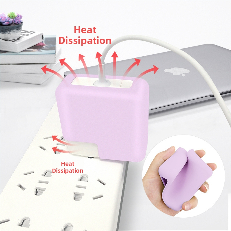 Silicone aizsarg vāciņš MacBook uzlādes adapterim, saderīgs ar MacBook Pro/Air (60/61/67W, 40/75W, 30/35W)
