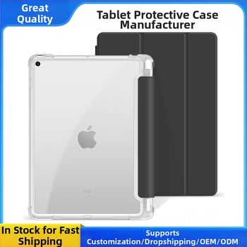 Átlátszó szilikon védőtok iPad 11 hüvelykeshez, teljes fedés, tollhely, védelem kopás és ütés ellen, nyommentes