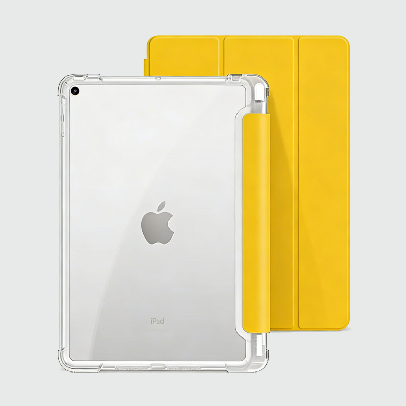 Átlátszó szilikon védőtok iPad 11 hüvelykeshez, teljes fedés, tollhely, védelem kopás és ütés ellen, nyommentes