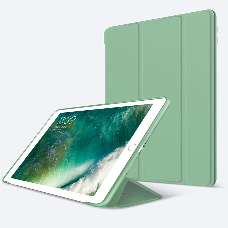 Husă de protecție din silicon pentru iPad, capac pliabil cu textură embosată, rezistentă la șocuri, uzură și amprente; compatibilă cu dispozitive Apple