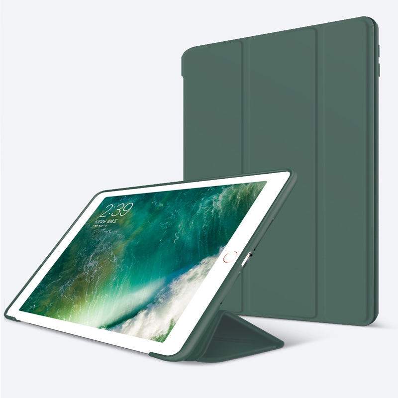 Husă de protecție din silicon pentru iPad, capac pliabil cu textură embosată, rezistentă la șocuri, uzură și amprente; compatibilă cu dispozitive Apple