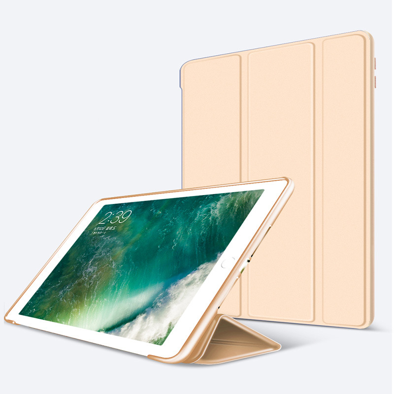 Husă de protecție din silicon pentru iPad, capac pliabil cu textură embosată, rezistentă la șocuri, uzură și amprente; compatibilă cu dispozitive Apple