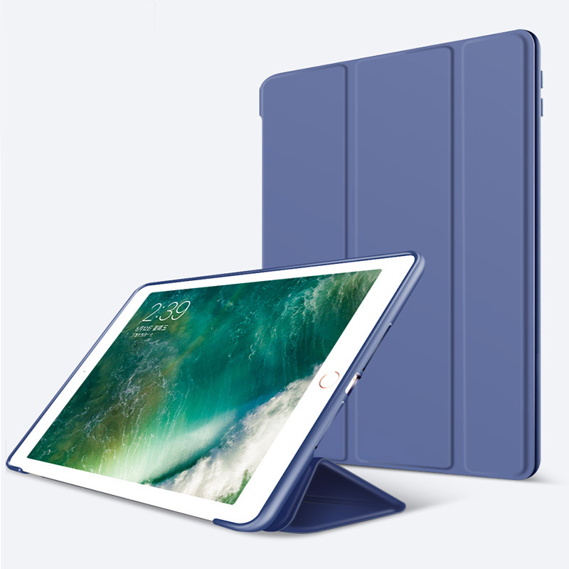 Husă de protecție din silicon pentru iPad, capac pliabil cu textură embosată, rezistentă la șocuri, uzură și amprente; compatibilă cu dispozitive Apple