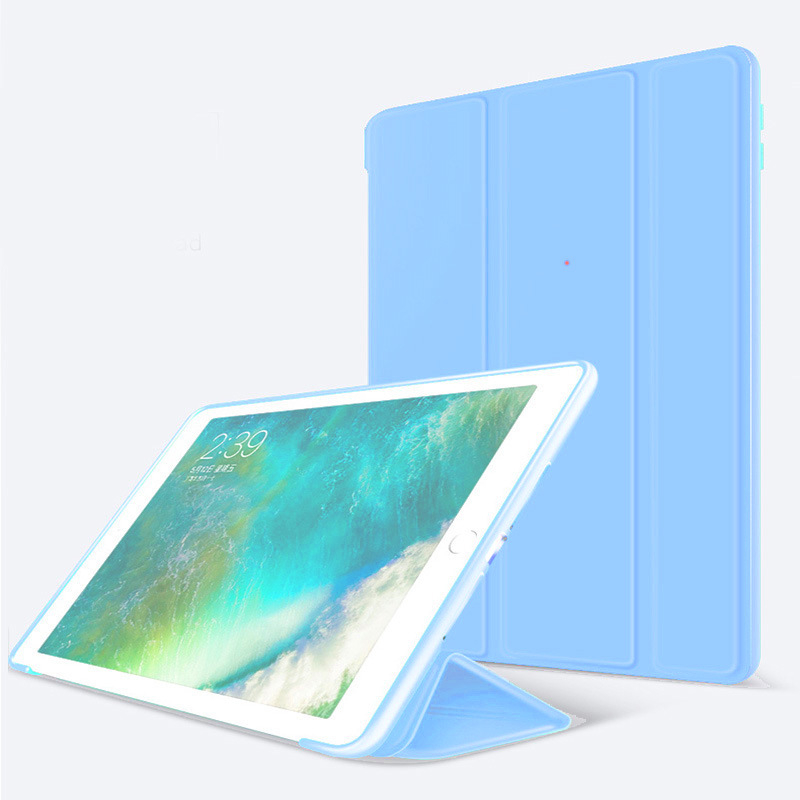 Husă de protecție din silicon pentru iPad, capac pliabil cu textură embosată, rezistentă la șocuri, uzură și amprente; compatibilă cu dispozitive Apple