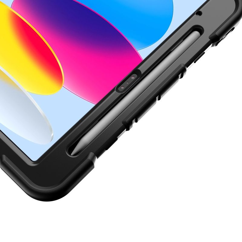 Husa din silicon pentru iPad cu slot pentru stilou – compatibilă cu iPad 10. generație (2022) și 11. generație (2025) • model IP, stil business • fabricație prin presare la cald • compatibilă Apple • personalizare supportsată