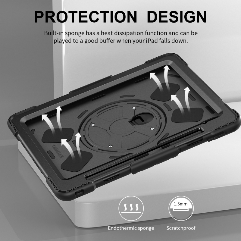 husa silicon pentru iPad 10-a generație – robustă, finisaj mat, protecție multifuncțională cu rezistență la șocuri, suport, disipare a căldurii, antiamprente