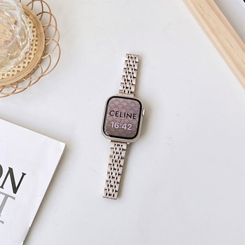 Apple Watch szíj rozsdamentes acélból, masszív dizájn, pillangó csattal, letisztult stílus