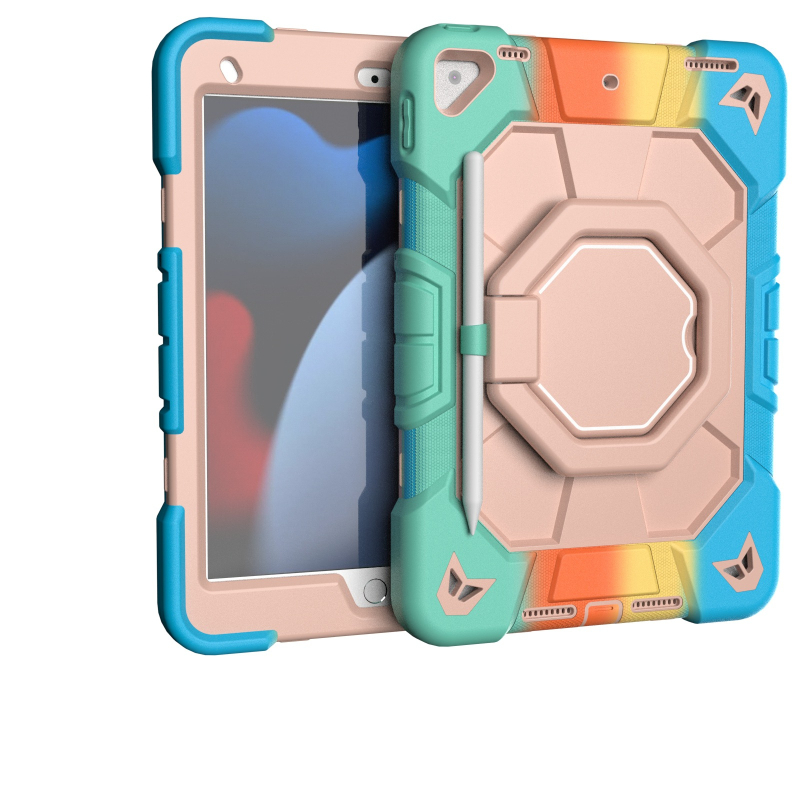 Carcasă de protecție pentru iPad Apple, 7–9 generație, 10,2 inch, din gel de siliciu, rezistentă la șocuri și căderi, multifuncțională