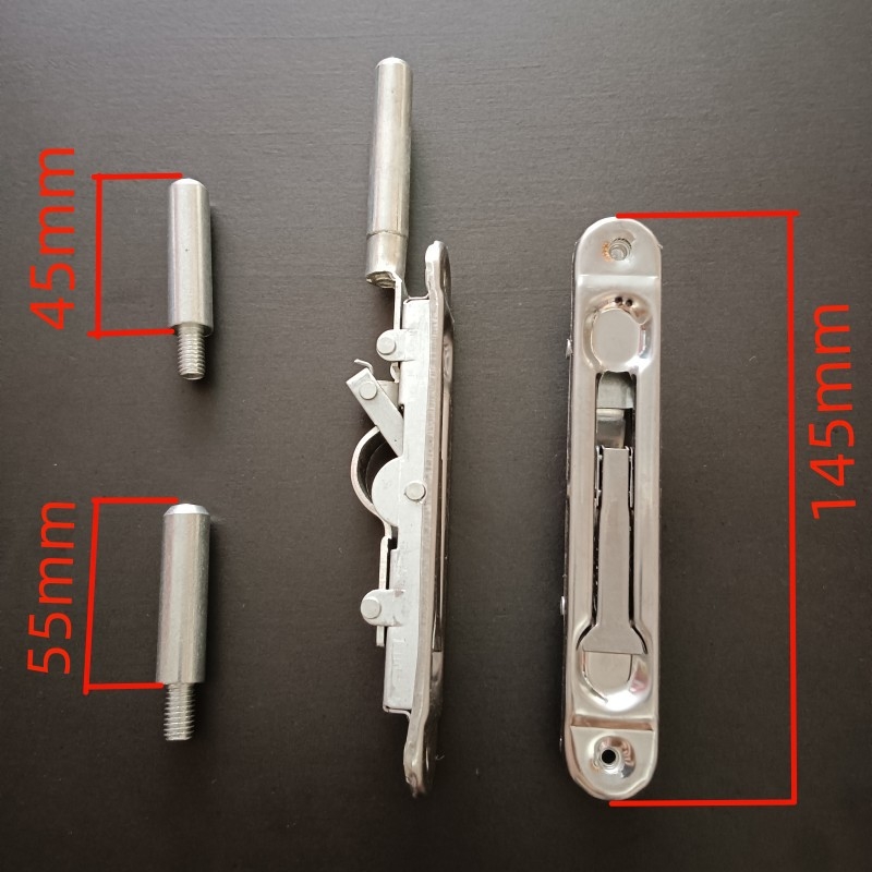 Mecanism de bolt ascuns pentru uși antifurt și uși de incendiu, oțel inoxidabil, model 31, bolt greu, finisaj deschis, stil modern minimalist