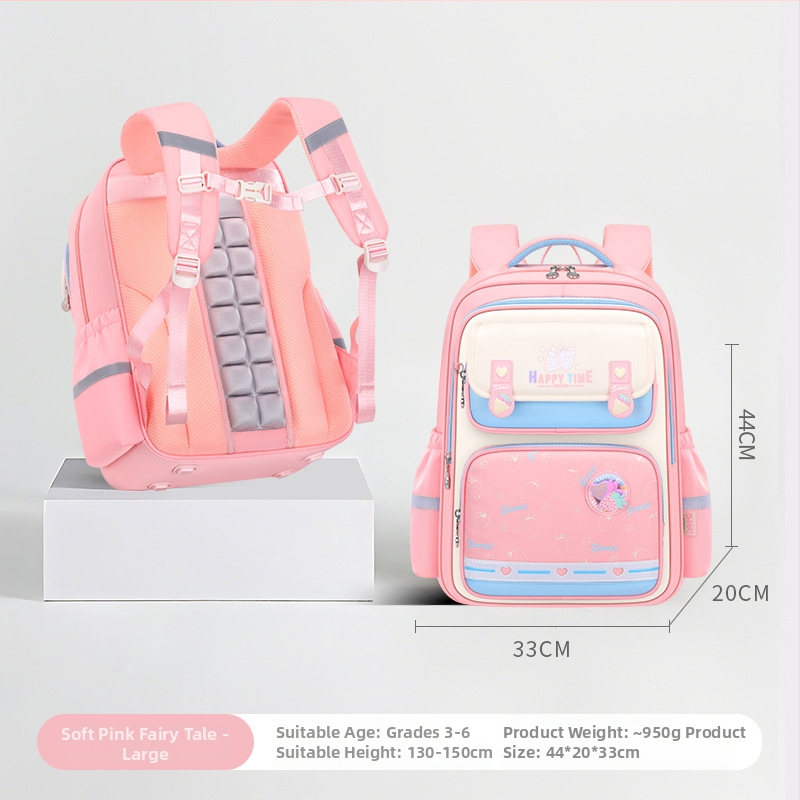 Unisex kuprinė 1-2 klasei, iš Oxford audinio, su stuburo apsauga, su oro pagalvėmis ant diržų, didelė talpa.