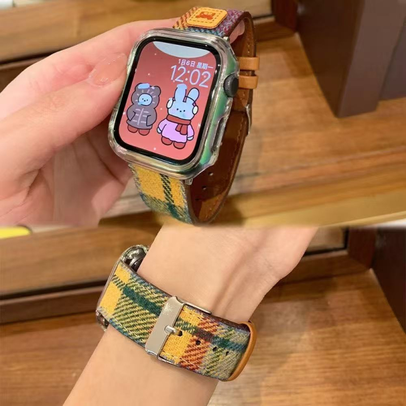 Szövött óraszíj tűcsattal — divatos stílus, 20 g, kompatibilis Apple, Huawei és más okosórákkal