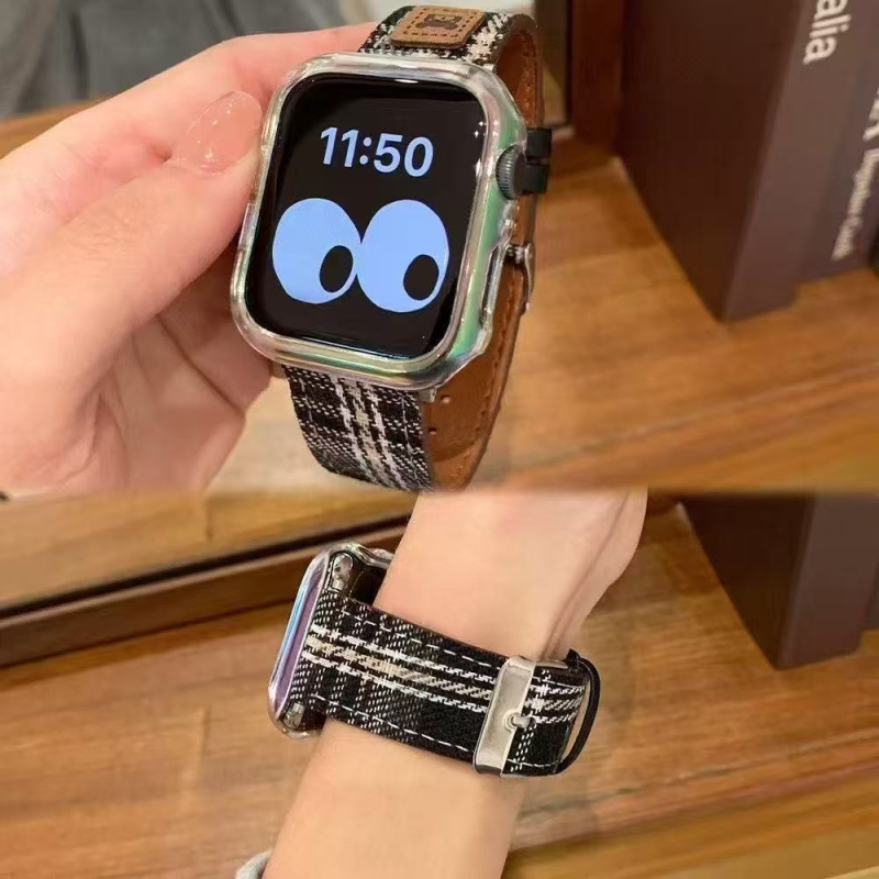 Szövött óraszíj tűcsattal — divatos stílus, 20 g, kompatibilis Apple, Huawei és más okosórákkal