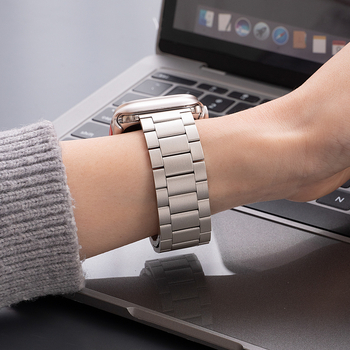 Remen od nehrđajućeg čelika sa magnetskim zatvaračem, poslovni stil, kompatibilan s Apple Watch