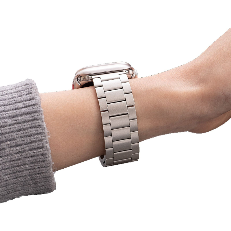 Remen od nehrđajućeg čelika sa magnetskim zatvaračem, poslovni stil, kompatibilan s Apple Watch