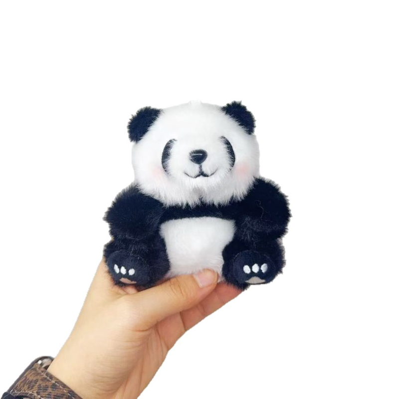 Karácsonyfadísz Panda plüss medál – Kézzel készített, Anyag: tej pamut, Karácsonyi stílus, Telefon zsinór, Testreszabható, Winter 2025 kiadás