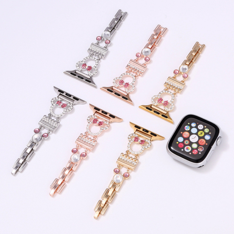 Caedier Mickey dijamantni metalni remen za Apple Watch, minimalistički stil