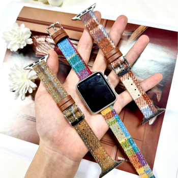 Remen za Apple Watch od vunene i kože, kopča s iglom, Xinyu, 15 g, OPP pakiranje, izdanje 2024