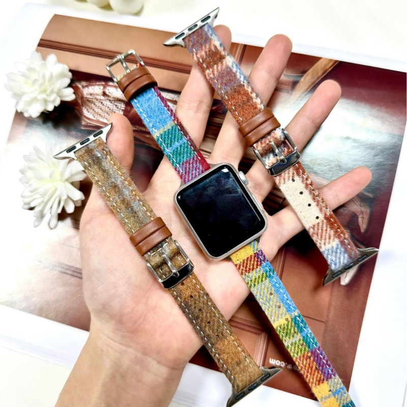 Remen za Apple Watch od vunene i kože, kopča s iglom, Xinyu, 15 g, OPP pakiranje, izdanje 2024