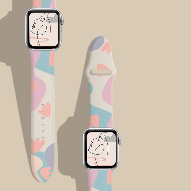 Morandi silikon narukvica za Apple Watch, 24 mm, 20 g, kompatibilna s Apple Watch, izdanje 2022