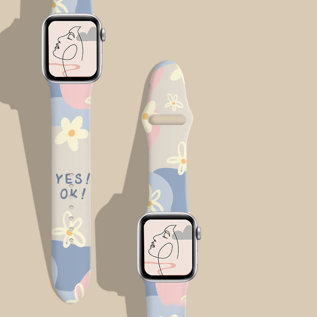 Morandi silikon narukvica za Apple Watch, 24 mm, 20 g, kompatibilna s Apple Watch, izdanje 2022