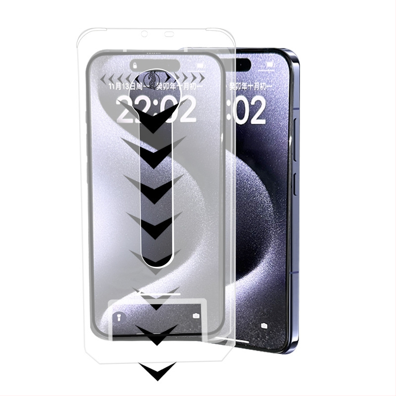 Закалено стъкло за предния екран на iPhone 14 Pro Max, матирано покритие, антишпион, антиотпечатъци, прахоустойчиво