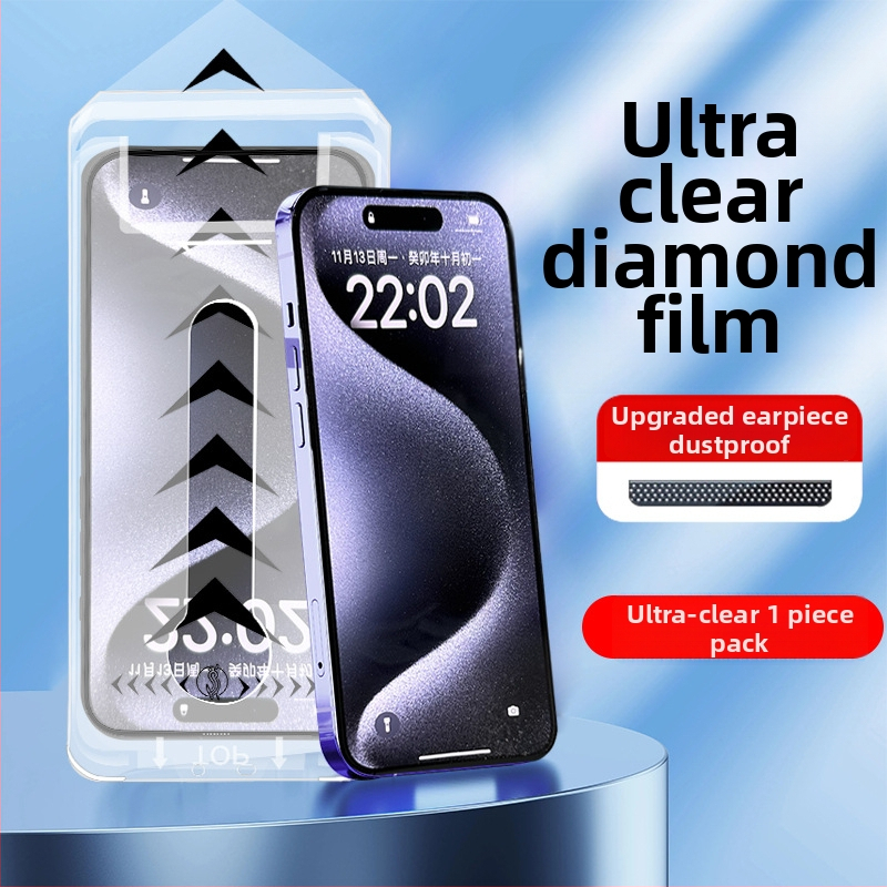 Закалено стъкло за предния екран на iPhone 14 Pro Max, матирано покритие, антишпион, антиотпечатъци, прахоустойчиво