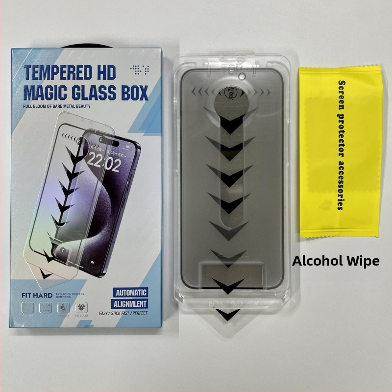 Закалено стъкло за предния екран на iPhone 14 Pro Max, матирано покритие, антишпион, антиотпечатъци, прахоустойчиво