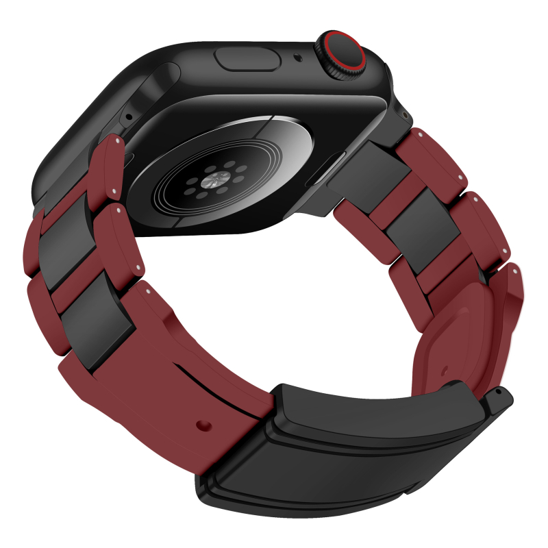 Remen od gume i nehrđajućeg čelika za Apple Watch, kopča na pritisak, 44 g