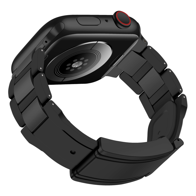 Remen od gume i nehrđajućeg čelika za Apple Watch, kopča na pritisak, 44 g