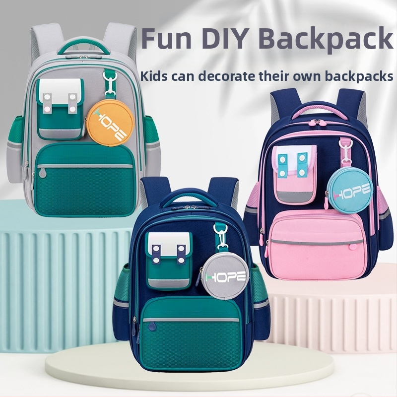 Unisex koolikott 1.–6. klassile, polüester, suur mahutavus ja mitmed sektsioonid, õhu-padi rihmad, nooruslik kampuse stiil