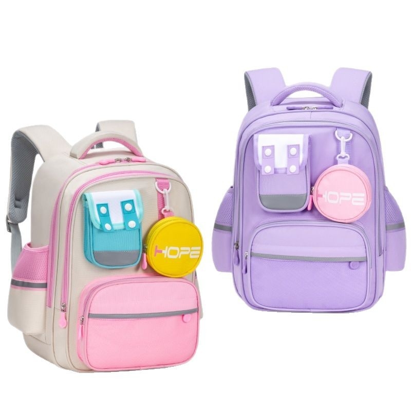 Unisex mokyklinė kuprinė 1–6 klasei, poliesterio medžiaga, didelė talpa su keliais skyrimis, pečių diržai su oro pagalve, jaunatviškas kampuso stilius