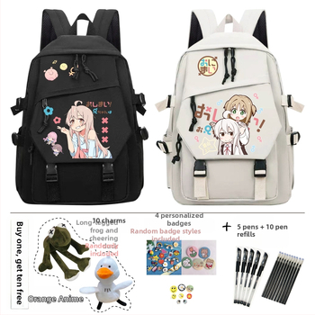 Mokyklinė kuprinė su anime karikatūra, žaismingas vaikų stilius, medžiaga: Oxford audinys, unisex, amžius 3–9 metų