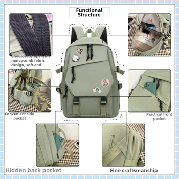 Mokyklinė kuprinė su anime karikatūra, žaismingas vaikų stilius, medžiaga: Oxford audinys, unisex, amžius 3–9 metų