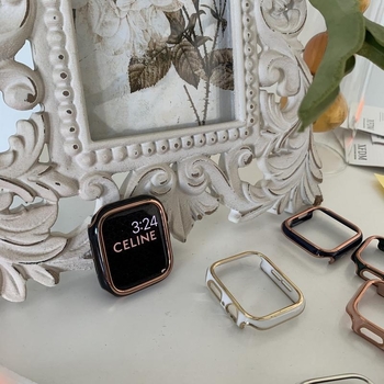 Apple Watch védőtok elektroplatinált kerettel, PC anyagból