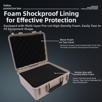 Cutie de scule din plastic, cu protecție, impermeabilă, rezistentă la umezeală, etanșă, portabilă